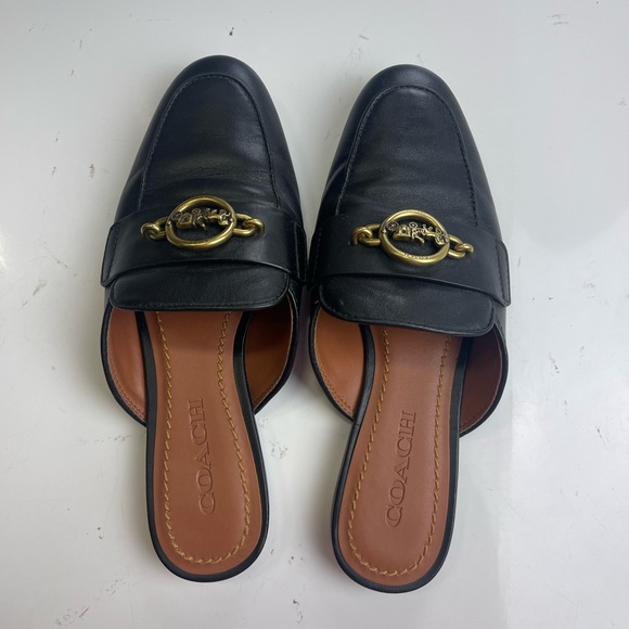 Coach Scotty Leather Slide Mules size 5.5 - Picture 3 of 6